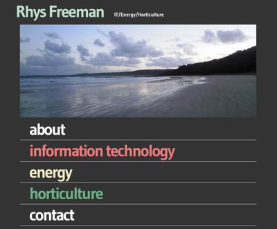 Rhys Freeman website screenshot