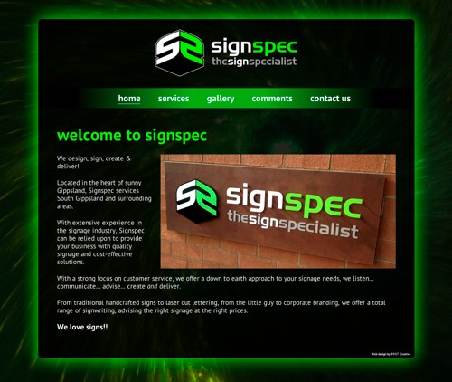 Signspec Signs website screenshot